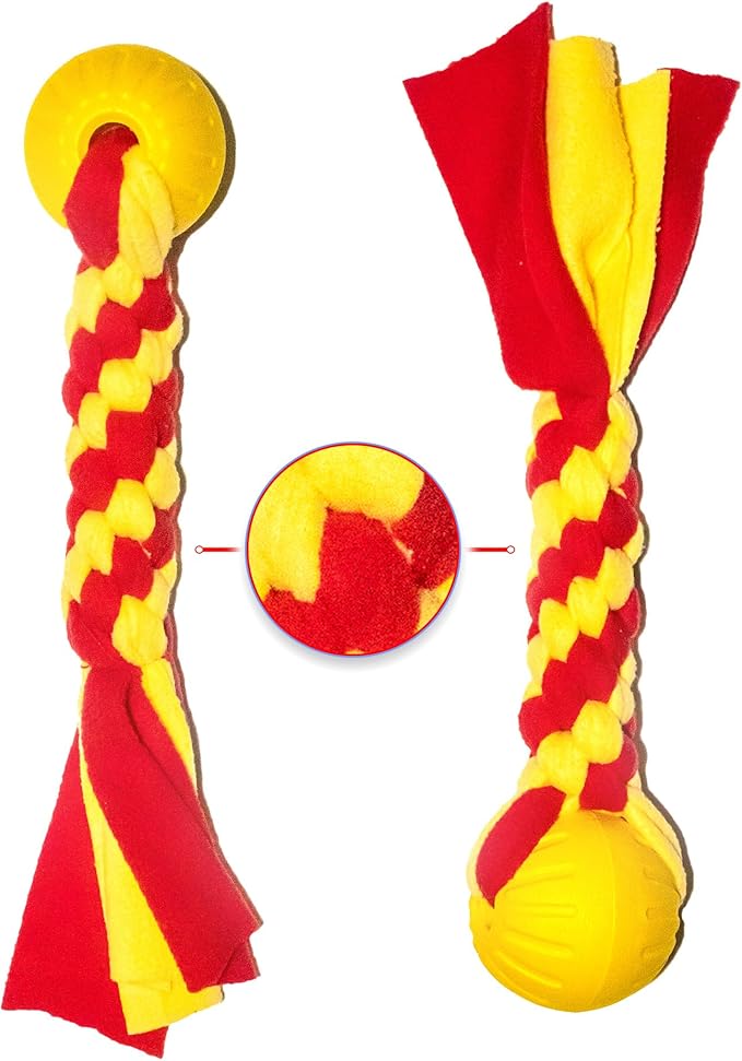 Dog Rope Toy - Indestructible, Ball, Heavy Duty, Rope and Ball, Dog Chew, Puppy,Small, Large, Plush, Outdoor, Durable, Tug, Interactive, Pet, Chew.
