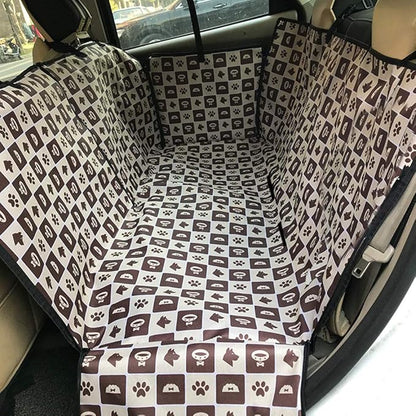 Dog Car Seat Cover - Heavy Duty Dog Hammock with Side Flaps - Waterproof/Scratch Proof/Nonslip Padded Pet Seat Cover - Universal fits All Cars
