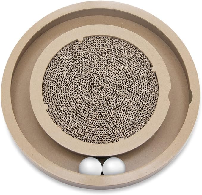 Best Pet Supplies Catify Cat Scratcher, Fun Interactive Scratchers, Posts, Poles, Claw Safe, Furniture Saver Indoor Play Support Natural Cat Behaviors Heavy Duty - Scratch & Spin, 15.75 x 15.75"