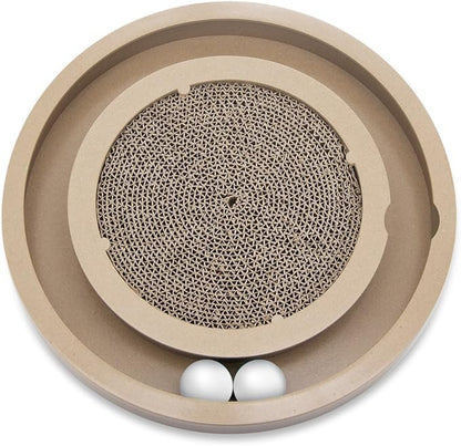 Best Pet Supplies Catify Cat Scratcher, Fun Interactive Scratchers, Posts, Poles, Claw Safe, Furniture Saver Indoor Play Support Natural Cat Behaviors Heavy Duty - Scratch & Spin, 15.75 x 15.75"