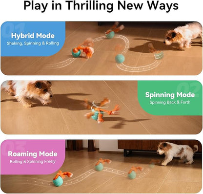 Smart Interactive Dog Toy, Wicked Ball Rolly, Automatic Moving, Bouncing, Rotating, E-TPU Material, Active Rolling Interactive Dog Ball for Medium and Large Dogs
