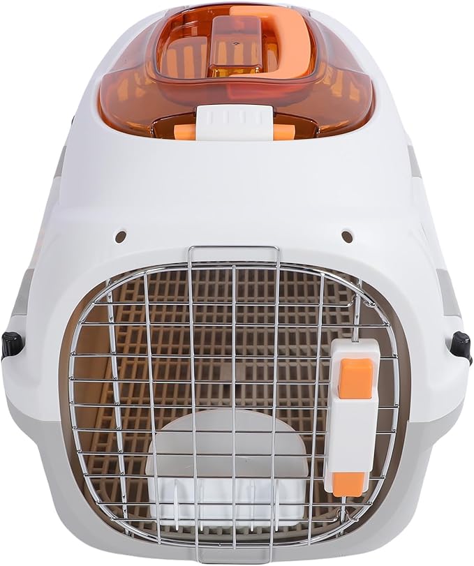 Plastic Dog Crate, Airline Approved Hard Shell Pet Travel Carrier, Extra Large Cat Carrier with Handle for Cats Dogs Outdoor Trip Portable Ventilation