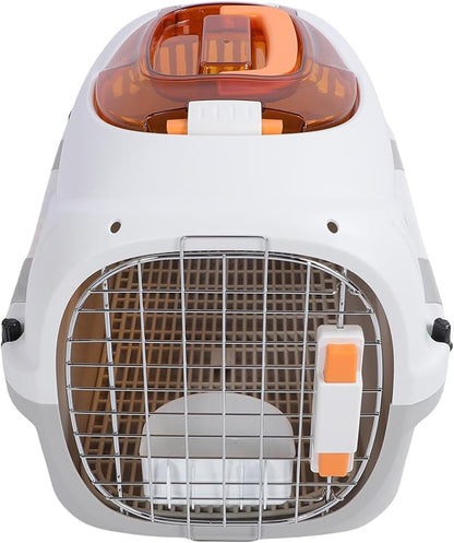 Plastic Dog Crate, Airline Approved Hard Shell Pet Travel Carrier, Extra Large Cat Carrier with Handle for Cats Dogs Outdoor Trip Portable Ventilation