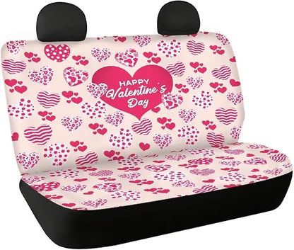 AFPANQZ Hearts Cloth Back Seat Cover Non-Slip Interior Protective Cover Non Slip Car Rear Seats Dog Seat Covers Durable Scratch-Proof Protector for Pet Fur and Mud