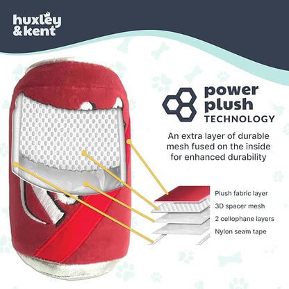 Huxley & Kent Funny Dog Toy w/Squeaker – Power Plush Squeaky Dog Toys for Small, Medium & Large Dogs – Soft Stuffed Animal for Indoor Play & Fetch - Margarita Loco, Large