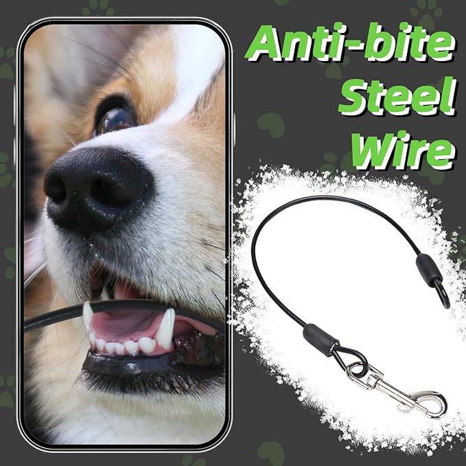 PUPTECK Chew Proof Retractable Dog Leash for up to 110lbs Small Medium Large Dogs, 16ft Reflective Extendable Dog Leash with 15in Durable Wire Rope for Training Walking Green