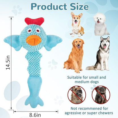 Squeaky Dog Toys for Medium and Small Dogs-Interactive Tug of War Toy for Puppy Teething,Great Plush Dog Toy for Dogs to Keep Them Busy