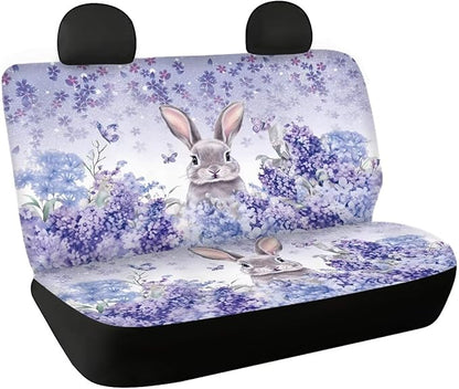 AFPANQZ Rabbit Back Seat Cover Non-Slip Interior Protective Cover Non Slip Car Rear Seats Dog Seat Covers Durable Scratch-Proof Protector for Pet Fur and Mud
