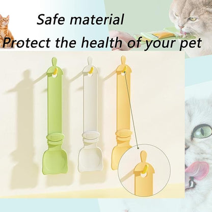 3-Pcs Cat Treat Squeeze Spoon Dispenser - Multifunctional Cat Food Feeder, Liquid Snack & Sliding Dispense