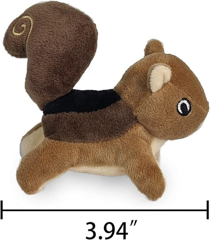 Glow Pups Hide and Seek Dog Toy, Stuffed Animal Tree House, Burrow Dog Toy, Hide and Seek Toy for Small Dogs (Replacement Animals, Squirrel)