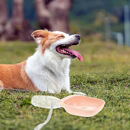 BESPORTBLE Pet Water Feeder for Dogs Portable Travel Dog Water Bottle with Bowl Attachment Easy-to-Clean Abs Material for Outdoor Hydration