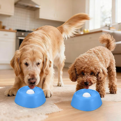 Dog Lick Bowl, Slow Feeder Dog Bowls for Liquid Treat, Dog Licking Bowl with Rolling Balls, Dog Cat Enrichment Toys - Interactive Slow Feeder & Anxiety Relief, for Large Medium Small Puppy (Blue)