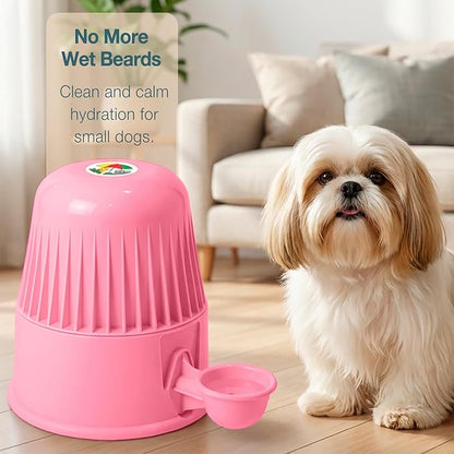 Pet Water Dispenser for Dogs and Cats, 67.6 oz – Gravity-Fed Water Bowl for Clean Drinking, Prevents Wet Fur, BPA-Free Polypropylene, Vida Mansa (Opaque Pink)