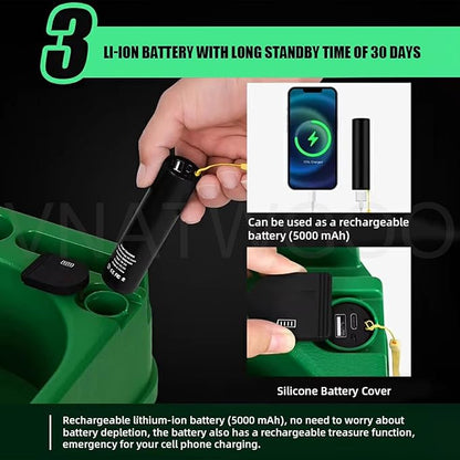 Electric Golf Ball Launcher, Auto-Dispensing 35 Balls Adjustable Height with 5000mAh Battery for Indoor Driving Range