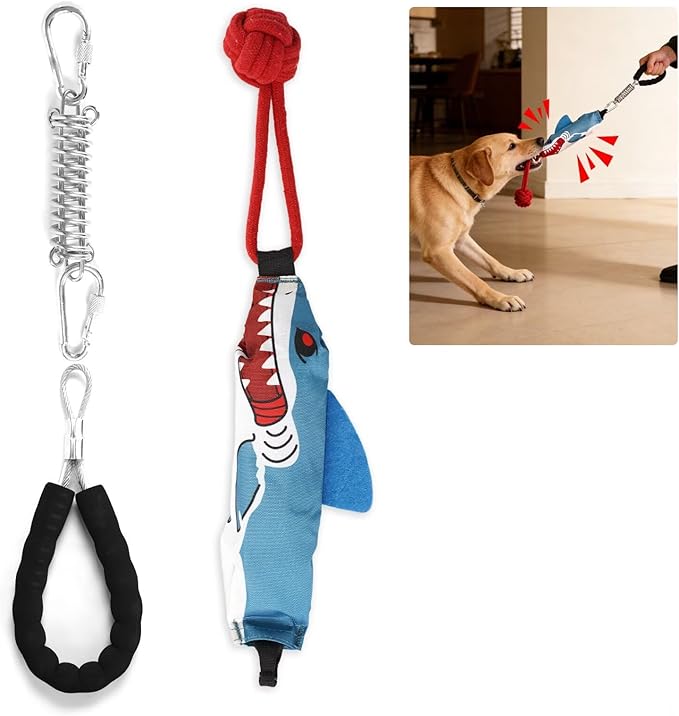 Tug of War Dog Toy with Handle, Dog Rope Toy for Aggressive Chewers, Interactive Dog Pull Toy for Training, Durable Rope Tug Toy for Medium Large Dogs