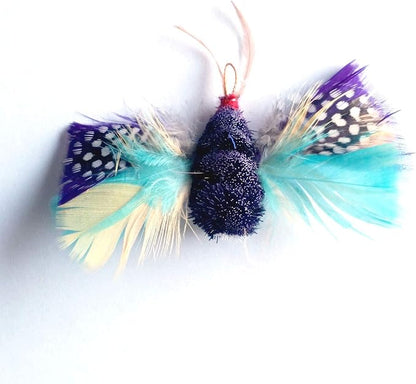 Cat Toy Teaser Wand - Butterfly Teaser and Wand - Black
