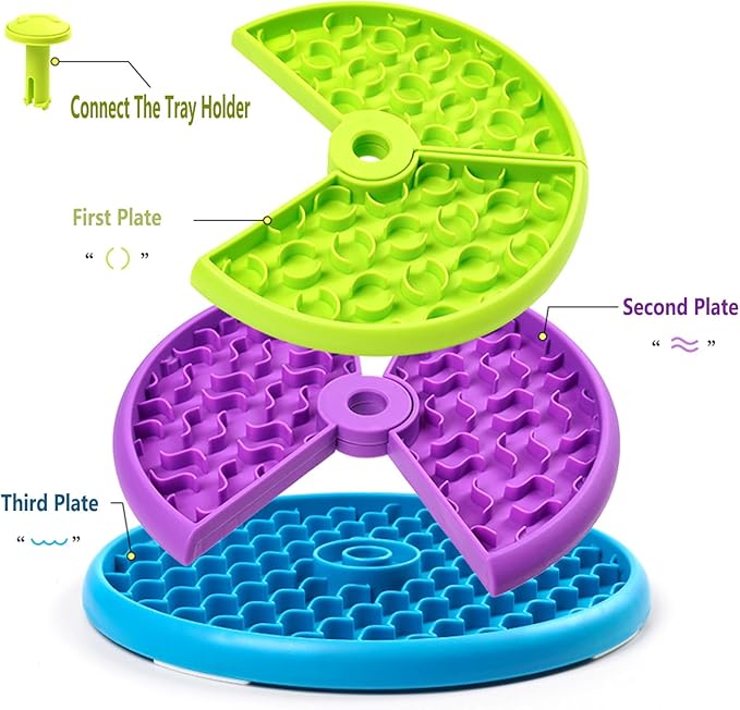 Licking Mat for Dog & Cat, Premium Lick Pad with Suction Cups for Dog Anxiety Relief, Layers Interactive Dog Puzzle Game and Slow Feeder