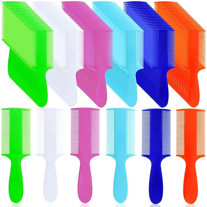 120 Pack Double Sided Fine Tooth Comb, 6 Color Plastic Pet Flea Tick Combs with Handle, Cat Dog Lice Treatment Comb, Hair Dandruff Removal Grooming Tool for Small Pet, Baby, Adult