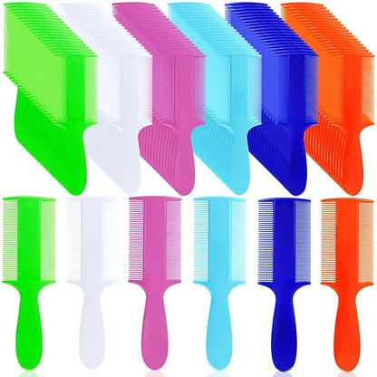 120 Pack Double Sided Fine Tooth Comb, 6 Color Plastic Pet Flea Tick Combs with Handle, Cat Dog Lice Treatment Comb, Hair Dandruff Removal Grooming Tool for Small Pet, Baby, Adult