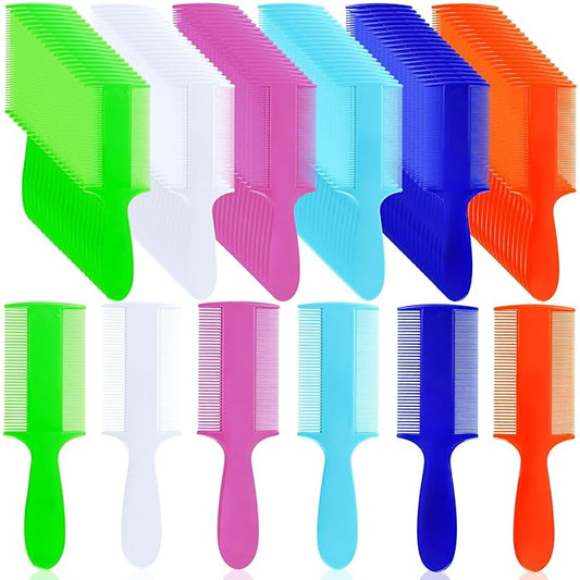 120 Pack Double Sided Fine Tooth Comb, 6 Color Plastic Pet Flea Tick Combs with Handle, Cat Dog Lice Treatment Comb, Hair Dandruff Removal Grooming Tool for Small Pet, Baby, Adult