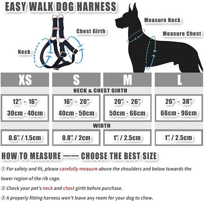 Soft Leather No Pull Dog Harness - Adjustable Step in Dog Harness with Rose Gold Heavy Duty Metal Buckle, Freedom Nylon Dog Halter Vests for Small Medium Large Dogs Easy Walking Training (Black,S)