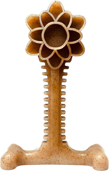 SodaPup Honey Bone Flower Tower – Ultra Durable Dog Chew Toy Made in USA from Non-Toxic, Pet Safe, Food Safe, Nylon Material for Clean Teeth, Fresh Breath, Problem Chewing, Calming Nerves, & More