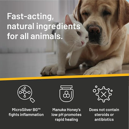 Silver Honey Rapid Ear Care Vet Strength Pet Wipes, 50ct, Manuka Honey & MicroSilver BG