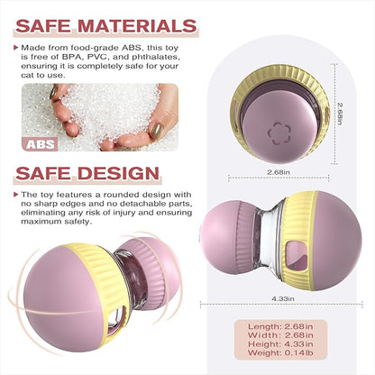 Cat Treat Dispensing Toy Kitten Puzzle Feeder & Food Dispenser Ball - Kitty Enrichment Toys for Indoor Cats Kitty Stimulating Tous