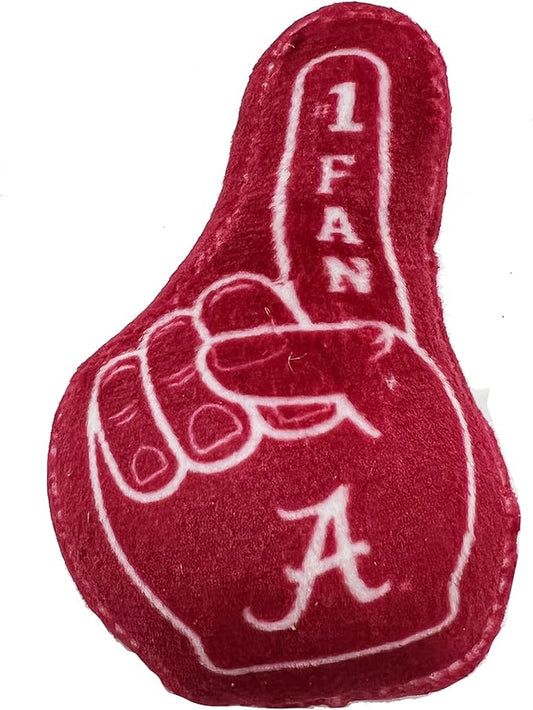 Best Plush CAT Toy - NCAA Alabama Crimson Tide Complete Set of 3 Piece Cat Toys Filled with Fresh Catnip. Includes: 1 Helmet Cat Toy, 1 Football Cat Toy with Feathers, & 1 Beer Bottle.