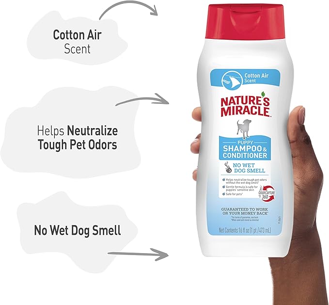 Nature's Miracle Nature’s Miracle Puppy Shampoo & Conditioner, 16 Oz, Cotton Breeze Scent