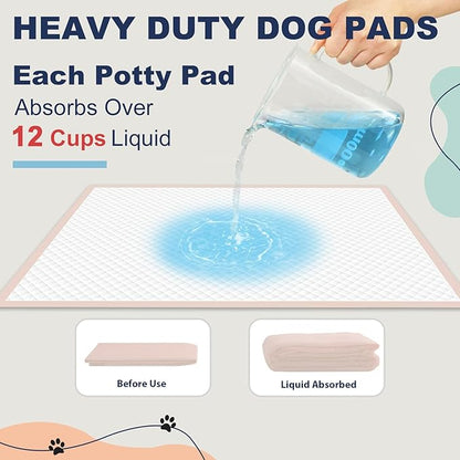 Puppy Pads Extra Large 30"×36" - 25 Count, XL Pee Pads for Dogs, Unscented Pink Dog Pads, Super Absorbent & Leak-Proof Potty Pads for Doggies