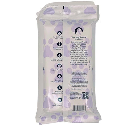 ALŌH Hypoallergenic | All-Natural | Multi-Purpose Pet Wipes, Unscented 50ct Wipes | 3 Pack of 50ct Wipes (150 Wipes)