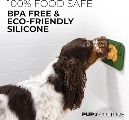 Pup Culture Dog Lick Mat for Dogs, Feeding Pad for Anxious Pets Plus 4 Different Puzzles for Mental Stimulation for Dogs - Supports Mental, Dental, and Digestive Health, Bite Resistant and Heavy Duty