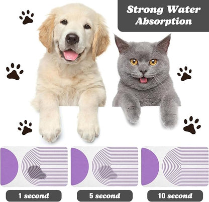 Dog Food Mats,Cat Absorbent Water Bowl Feeding Mats Pet Placemats for Food and Water Purple Bohemia 24 * 32 inch
