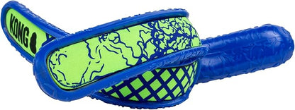 KONG Whirlz Dog Fetch Toy – Durable Squeak-Free Rope & Throw Combo, Unpredictable Bounce, Floats in Water, All-Season Outdoor Play (Rope/Throw Bundle)