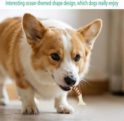 Dog Bones Chew Toys for Aggressive Chewers, 6 Pack Real Beef Flavor,Indestructible Dog Teething Chew Toys for Medium/Small Puppies Breed,Tough Pet Toy with Durable Nylon