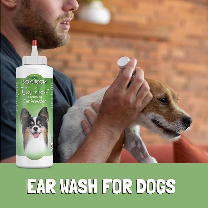 Bio-Groom Ear-Fresh Dog Grooming Ear Powder - Cleaning And Grooming Products For Cats & Dogs, Pet Bathing Supplies, Puppy Wash, Cruelty-Free, Made In Usa, Powder For Animals - 85 G 1-Pack