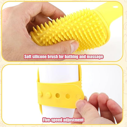 4pcs Cat Self Groomer Brush, Silicone Cat Face Scratcher Wall Corner Brush Adjustable Pet Hair Massage Grooming Combs for 2.09-2.76in Cylinder & Climbing Frames & Table Legs Interactive Indoor Toy