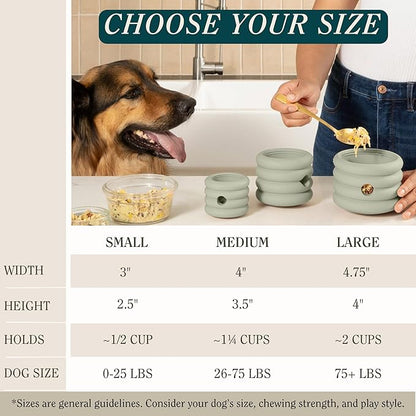 Should We Go? The Ripple Cup Natural Rubber Dog Enrichment Toy & Slow Feeder, Treat Dispensing Cup - Food-Safe Meal Feeder, Frozen Treat Dog Toy with Freezer Plug, Fits 17 oz - for Large Dogs