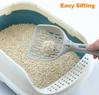 Cat Litter Scoop, Litter Scoop with Wide Slats, Litter Sifter Scoop with Hollow Grid for Pine Pellets, Easy Sifting, ABS Plastic Litter Scoop for Cats