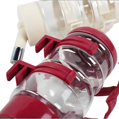 NACOCO Pet Drinking Fountains Dog Water Dispenser Dog Kettle Cat Bottle with Automatically Feeding Water (Red)