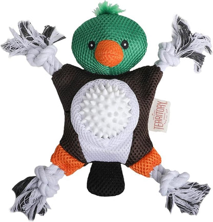 Territory 2 in 1 No Stuffing Removable Fetch Ball Tug Dog Toy for Small Medium Large Dogs, Duck
