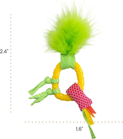 Catstages Dental Pineapple Teether – Chew Toy for Cats and Kittens – Textured Fabric and Mesh – Coated in Catnip Oil – Supports Teething Relief