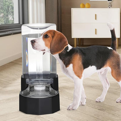 Sfozstra Large Dog Water Dispenser: 8L Large Capacity Gravity Water Feeder - Less Refills for Multi-Pet Homes - Stainless Steel Bowl - Easy Refill & Maintenance - for Medium/Large Dogs - Garage/Patio