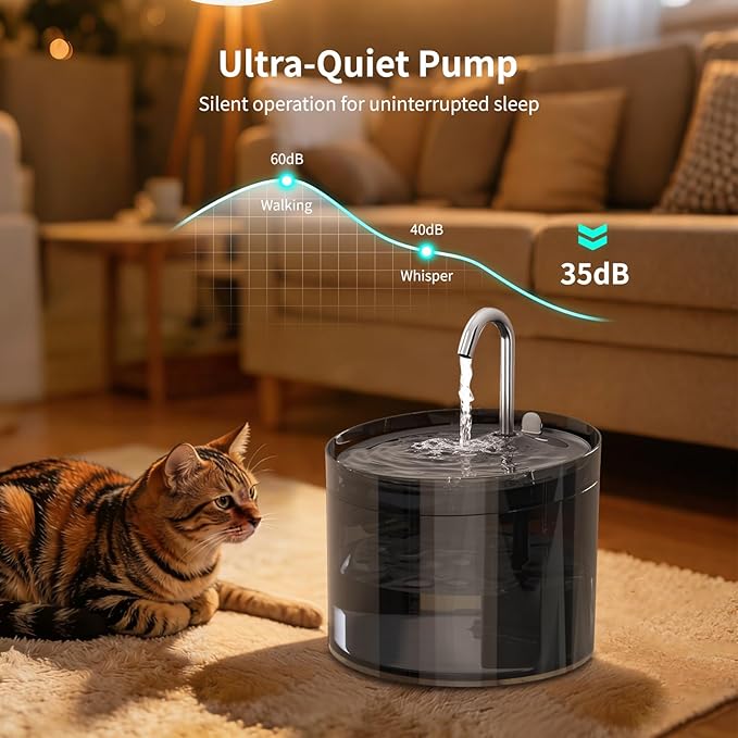 Automatic Cat Feeder and Waterer Set, 4L App Control Smart Cat Feeder with 2MP Camera, WiFi, Anti-Clog for Mix Food, 2.2L Filtered Pet Water Fountain with LED Light, Stainless Steel Bowl, Dual Power