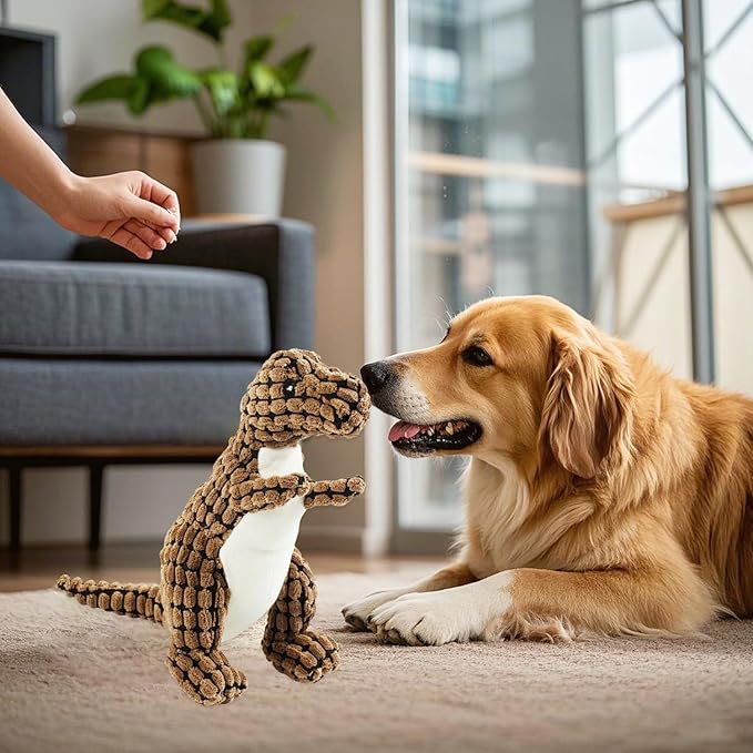 Bzonsmart Squeaky Dog Toys Octopus Stuffed Crinkle Toy, Puppy Chew Toys for Teething, Durable Tug of War Interactive Plush Dog Toys for Puppies Small, Medium, and Large Dogs
