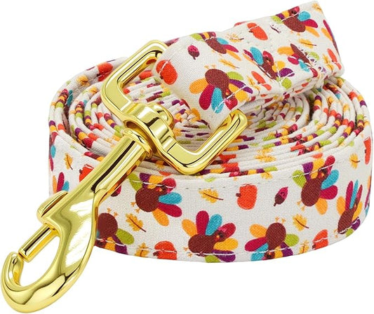Dog Leash, Christmas Dogs Leashs Turkey Print Adjustable Dog Leash for X-Small Boys and Girls Dogs