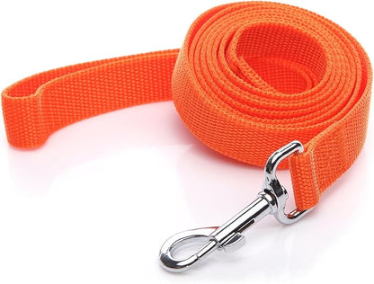 Nylon Dog Leash 16 Feet Long, Walking Training Dog Leashes for Medium Large Dogs(1" X 16 ft, Orange)