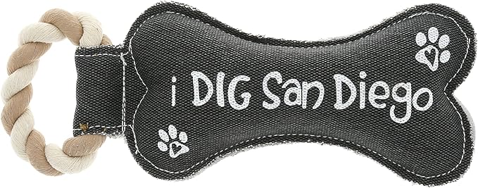Pavilion Gift Company - San Diego - 12' Canvas Rope Dog Toy Play Fetch Dog Doggy Puppy K9 Gift