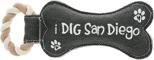 Pavilion Gift Company - San Diego - 12' Canvas Rope Dog Toy Play Fetch Dog Doggy Puppy K9 Gift